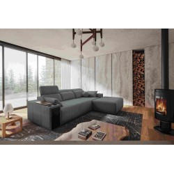 Milano I corner sofa with a sleeping function in Plecionka fabric, Verita 88 – elegance and functionality in one