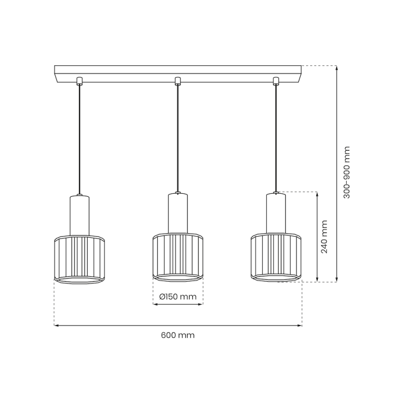 Lampa wisząca CRISTAL 3xE27 Lampa wisząca CRISTAL 3xE27