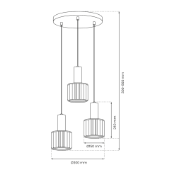 Lampa wisząca CRISTAL 3xE27 Lampa wisząca CRISTAL 3xE27