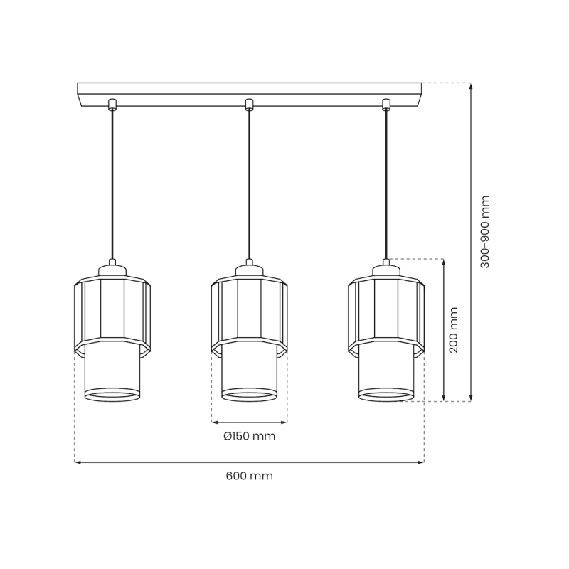 Lampa wisząca BLANCO 3xE27 Lampa wisząca BLANCO 3xE27