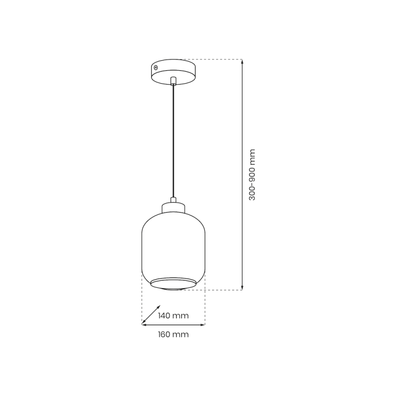 Lampa wisząca SOMBRA AMBER 1xE27 Lampa wisząca SOMBRA AMBER 1xE27