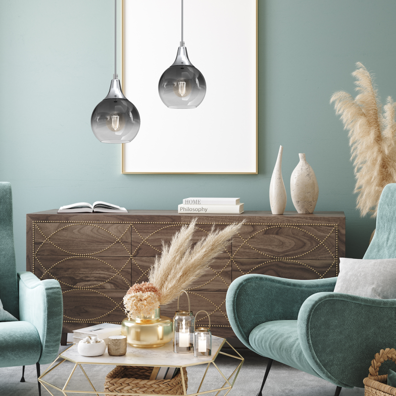 Lampa wisząca MONTE SILVER fi 150 1xE27 Lampa wisząca MONTE SILVER fi 150 1xE27