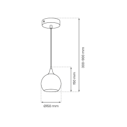 Lampa wisząca MONTE SILVER fi 150 1xE27 Lampa wisząca MONTE SILVER fi 150 1xE27
