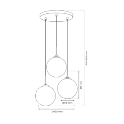 Lampa wisząca REFLEX 3xE14 Lampa wisząca REFLEX 3xE14
