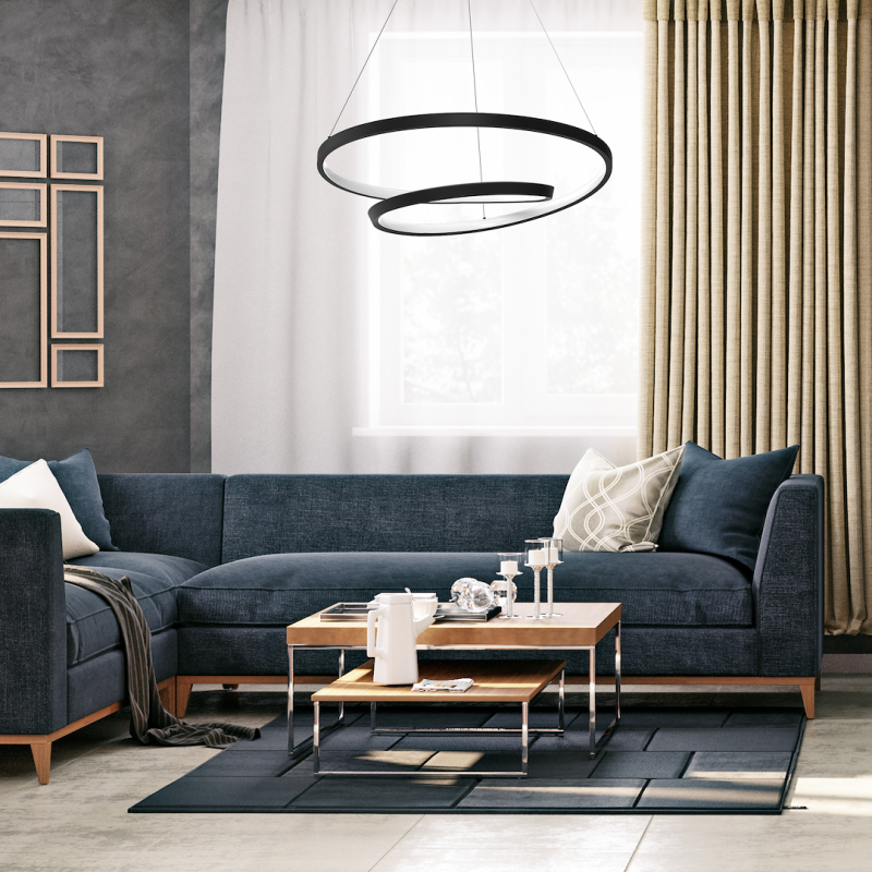LUCERO BLACK 48W LED pendant lamp LUCERO BLACK 48W LED pendant lamp