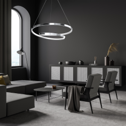 LUCERO CHROME 48W LED pendant lamp LUCERO CHROME 48W LED pendant lamp