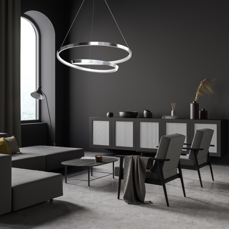 LUCERO CHROME 48W LED pendant lamp LUCERO CHROME 48W LED pendant lamp