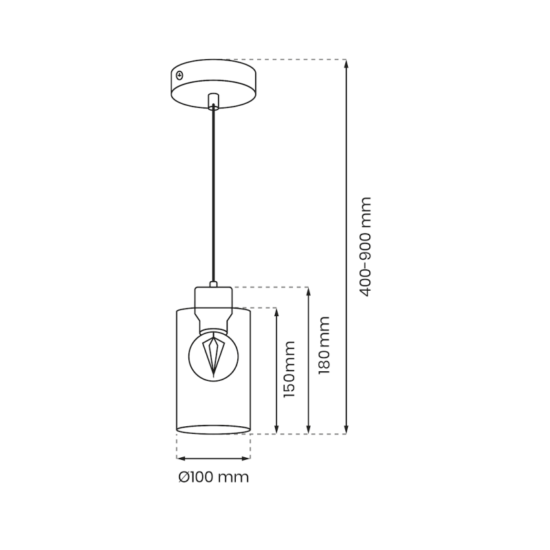 Lampa wisząca MADERA 1xE27 Lampa wisząca MADERA 1xE27