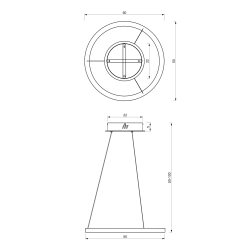 Lampa wisząca GALAXIA GOLD 26W LED Lampa wisząca GALAXIA GOLD 26W LED