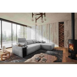 Milano I corner sofa with a sleeping function in Plecionka fabric, Verita 80 – elegance and functionality in one