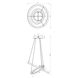 Lampa wisząca GALAXIA BLACK 46W LED Lampa wisząca GALAXIA BLACK 46W LED