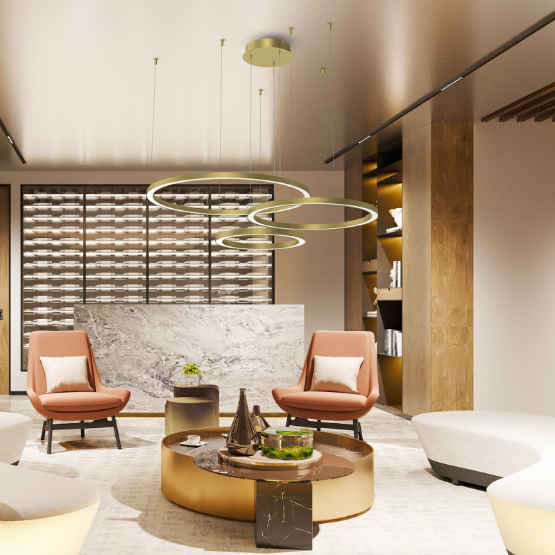 GALAXIA GOLD 85W LED pendant lamp GALAXIA GOLD 85W LED pendant lamp