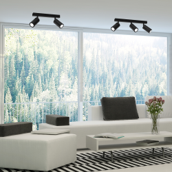 Lampa sufitowa HUDSON BLACK 2xGU10 Lampa sufitowa HUDSON BLACK 2xGU10