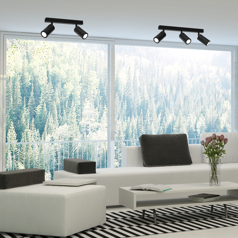 Lampa sufitowa HUDSON BLACK 2xGU10 Lampa sufitowa HUDSON BLACK 2xGU10