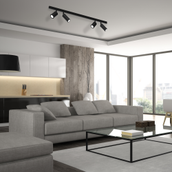 Lampa sufitowa HUDSON BLACK 4xGU10 Lampa sufitowa HUDSON BLACK 4xGU10