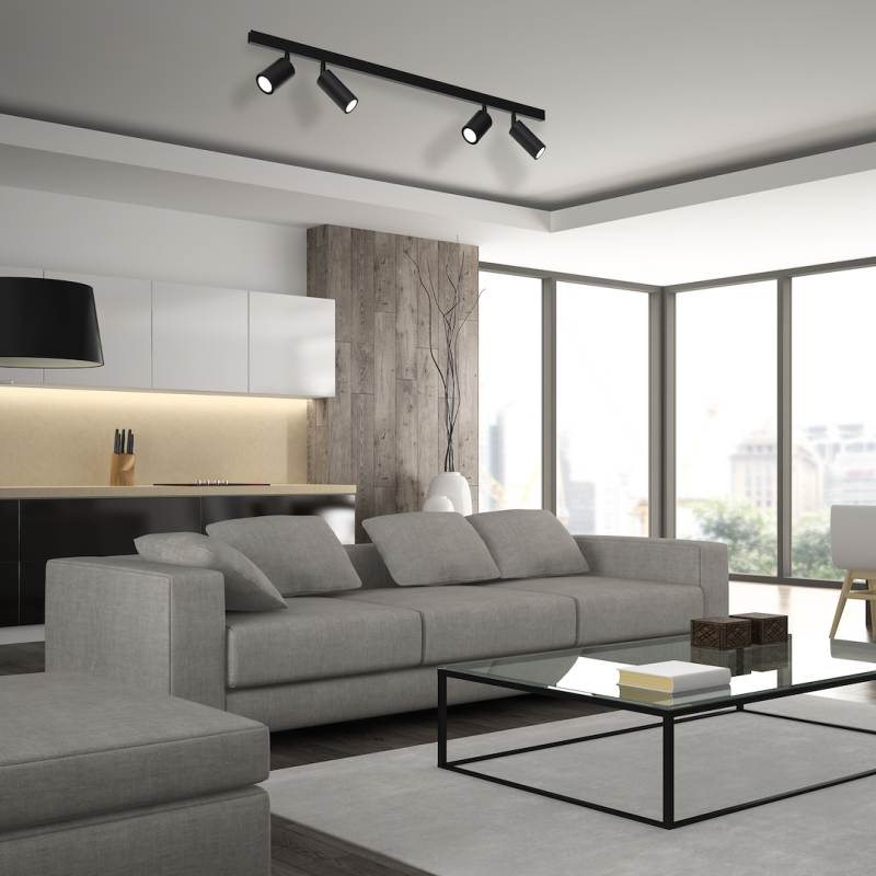 Lampa sufitowa HUDSON BLACK 4xGU10 Lampa sufitowa HUDSON BLACK 4xGU10