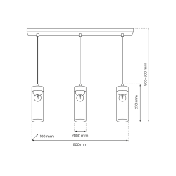 Lampa wisząca ELICA 3xE27 Lampa wisząca ELICA 3xE27