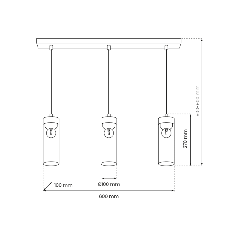 ELICA 3xE27 pendant lamp ELICA 3xE27 pendant lamp