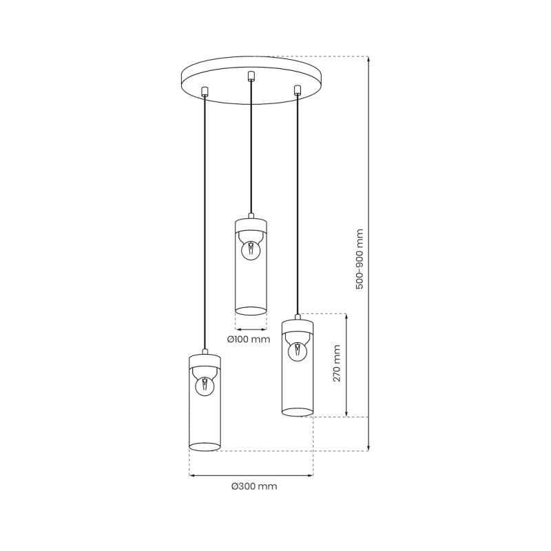 ELICA 3xE27 pendant lamp ELICA 3xE27 pendant lamp
