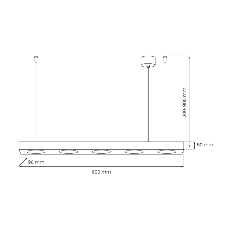 Lampa wisząca ALEXANDER 5xGX53 Lampa wisząca ALEXANDER 5xGX53