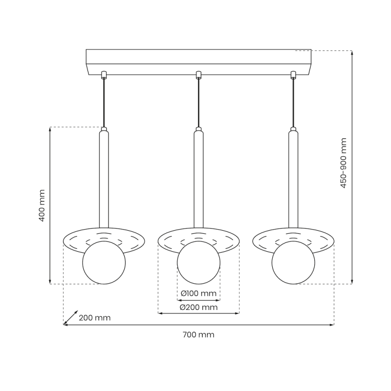Lampa wisząca FUTURA 3xG9 Lampa wisząca FUTURA 3xG9