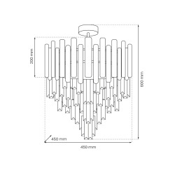 Lampa sufitowa MADISON CHROME 9xE14 Lampa sufitowa MADISON CHROME 9xE14