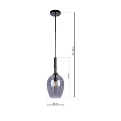 Lampa wisząca LUGANO SMOKED 1xE14 Lampa wisząca LUGANO SMOKED 1xE14