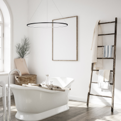 Saturno Black 57W LED pendant lamp Saturno Black 57W LED pendant lamp