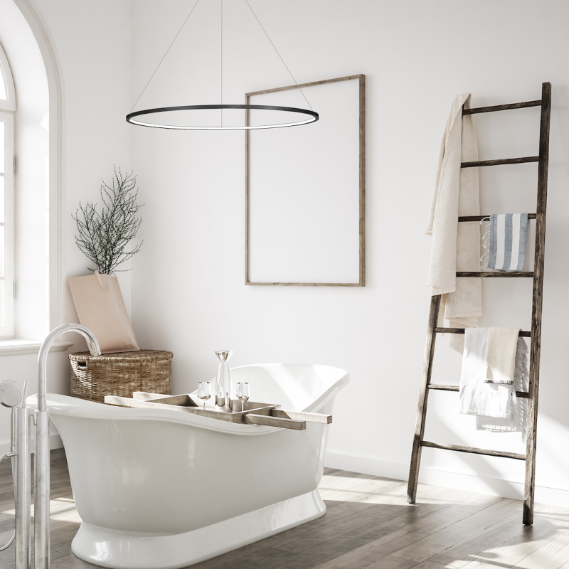 Saturno Black 57W LED pendant lamp Saturno Black 57W LED pendant lamp