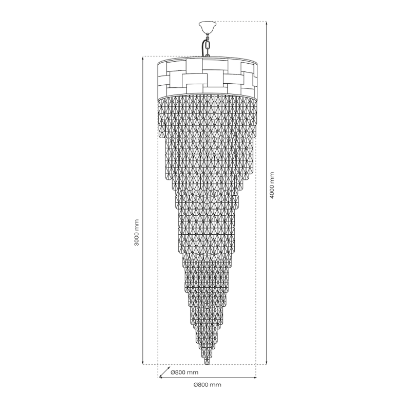 Żyrandol LUXURIA 300cm 41xE14 Żyrandol LUXURIA 300cm 41xE14