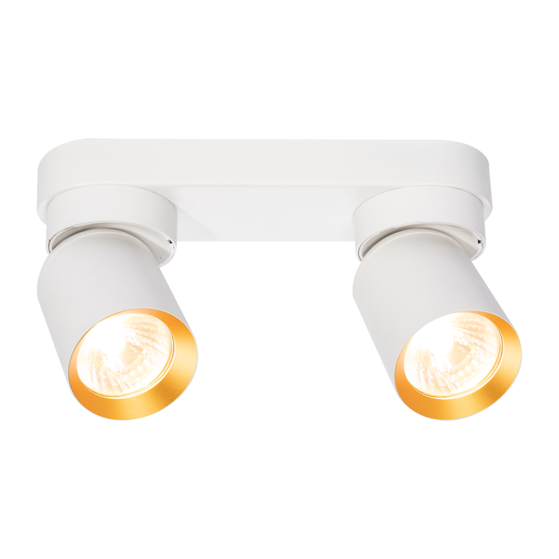 Lampa Sufitowa Andy 2xGU10 Biały + Złoty Lampa Sufitowa Andy 2xGU10 Biały + Złoty