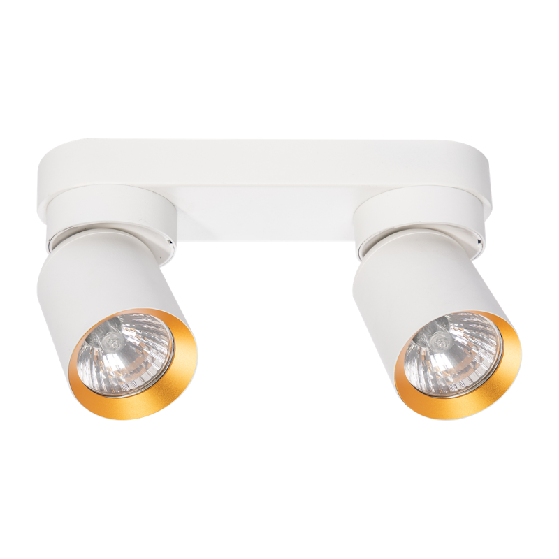 Lampa Sufitowa Andy 2xGU10 Biały + Złoty Lampa Sufitowa Andy 2xGU10 Biały + Złoty
