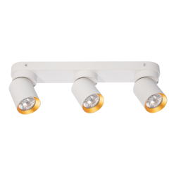 Lampa Sufitowa Andy 3xGU10 Biały + Złoty Lampa Sufitowa Andy 3xGU10 Biały + Złoty