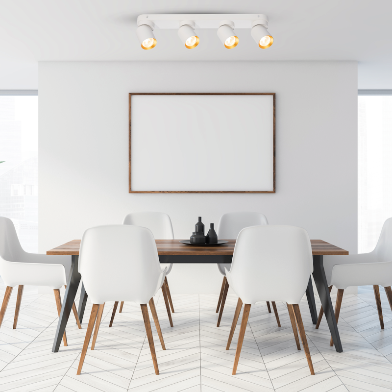 Lampa Sufitowa Andy 4xGU10 Biały + Złoty Lampa Sufitowa Andy 4xGU10 Biały + Złoty