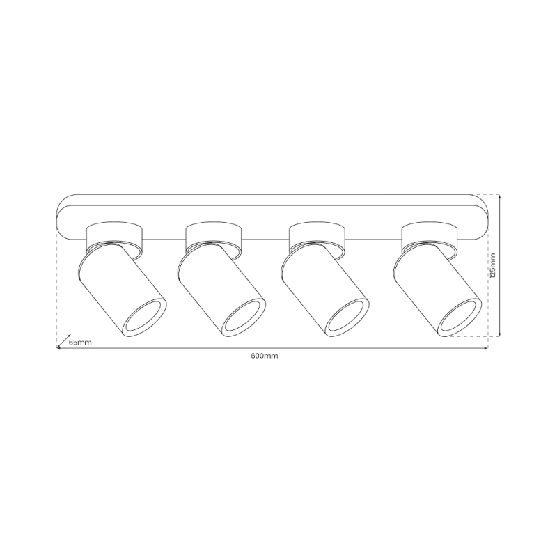 Lampa Sufitowa Andy 4xGU10 Biały + Złoty Lampa Sufitowa Andy 4xGU10 Biały + Złoty