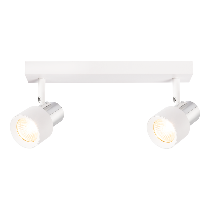 Lampa Sufitowa Cino 2xGU10 Biały + Chrom Lampa Sufitowa Cino 2xGU10 Biały + Chrom
