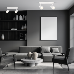 Lampa Sufitowa Cino 2xGU10 Biały + Chrom Lampa Sufitowa Cino 2xGU10 Biały + Chrom