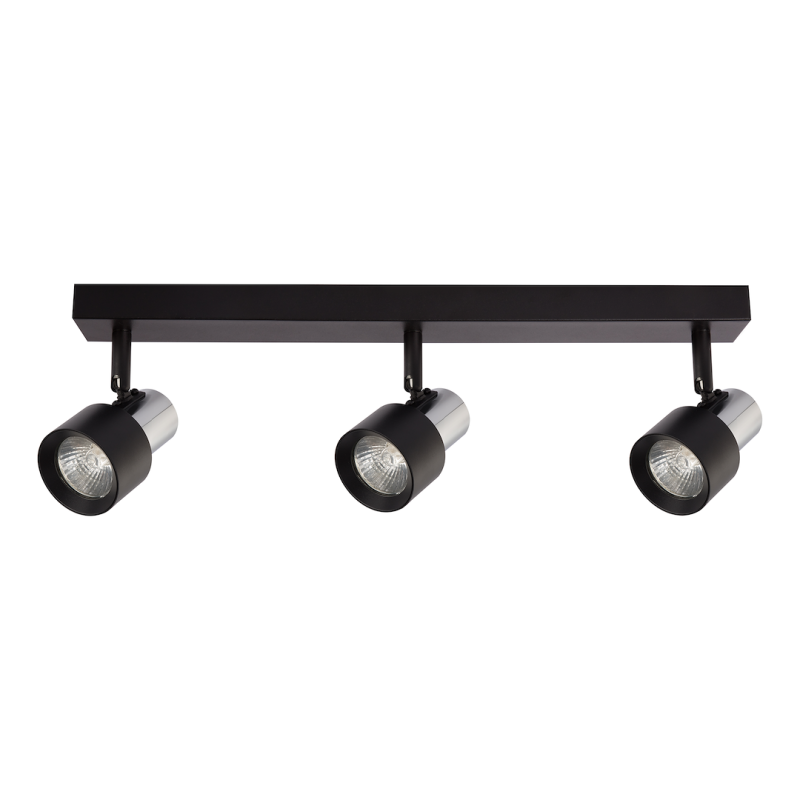 Lampa Sufitowa Cino 3xGU10 Czarny + Chrom Lampa Sufitowa Cino 3xGU10 Czarny + Chrom
