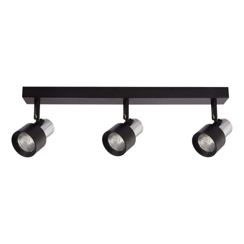 Lampa Sufitowa Cino 3xGU10 Czarny + Chrom Lampa Sufitowa Cino 3xGU10 Czarny + Chrom