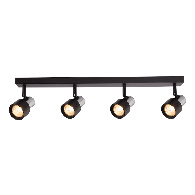 Lampa Sufitowa Cino 4xGU10 Czarny + Chrom Lampa Sufitowa Cino 4xGU10 Czarny + Chrom