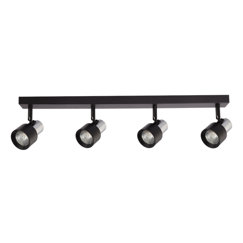 Lampa Sufitowa Cino 4xGU10 Czarny + Chrom Lampa Sufitowa Cino 4xGU10 Czarny + Chrom