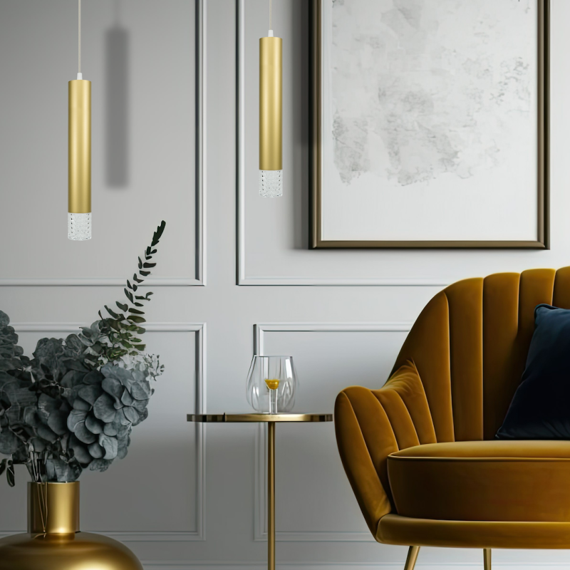 Lampa wisząca TUBI GOLD 1xGU10 Lampa wisząca TUBI GOLD 1xGU10