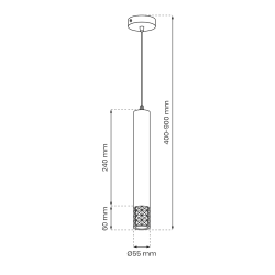 Lampa wisząca TUBI GOLD 1xGU10 Lampa wisząca TUBI GOLD 1xGU10