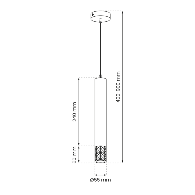 Lampa wisząca TUBI GOLD 1xGU10 Lampa wisząca TUBI GOLD 1xGU10