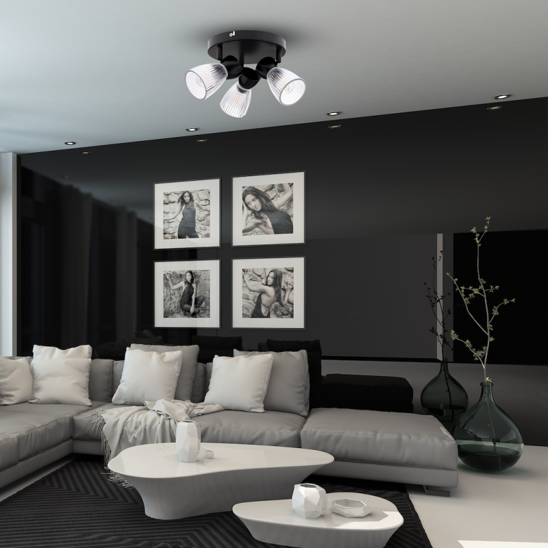 Lampa sufitowa BEST BLACK 3xE14 (round) Lampa sufitowa BEST BLACK 3xE14 (round)