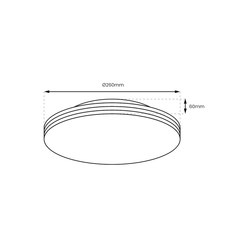 Plafon BEVER 10W LED IP44 Ø260 mm Plafon BEVER 10W LED IP44 Ø260 mm