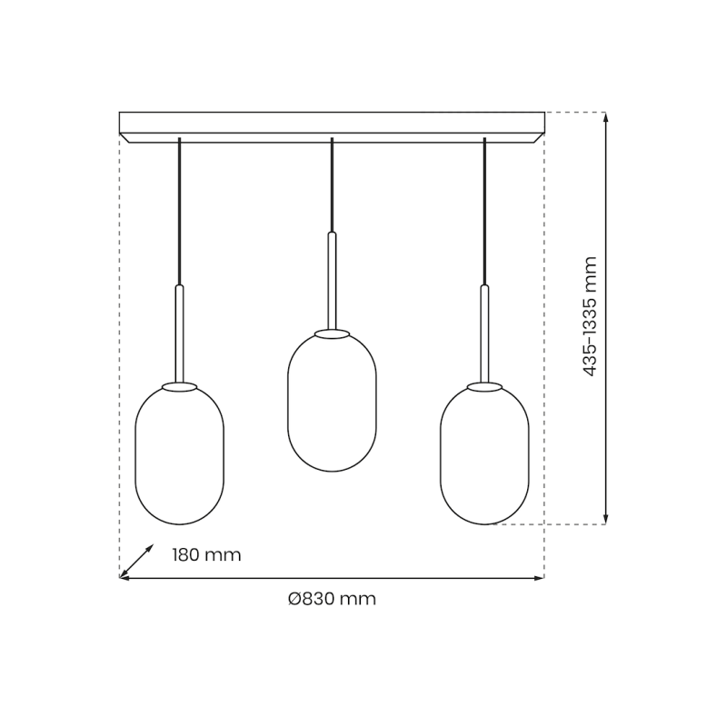 Lampa wisząca ALIAS GOLD 3xE14 Lampa wisząca ALIAS GOLD 3xE14