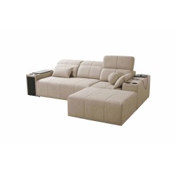 Milano I corner sofa with a sleeping function in Plecionka fabric, Verita 09 – elegance and functionality in one