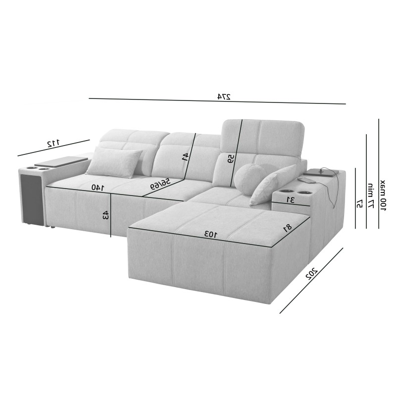 Milano I corner sofa with a sleeping function in Plecionka fabric, Verita 09 – elegance and functionality in one Milano I corner sofa with a sleeping function in Plecionka fabric, Verita 09 – elegance and functionality in one