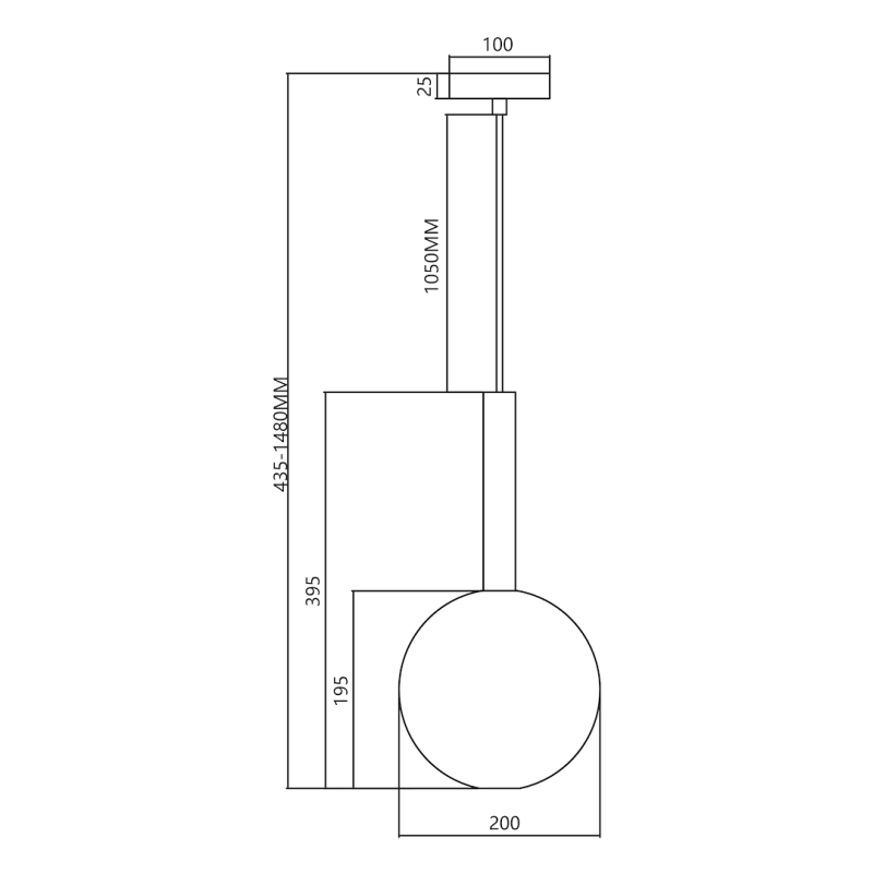 Lampa wisząca NIKO BLACK 1xG9 fi 200 Lampa wisząca NIKO BLACK 1xG9 fi 200